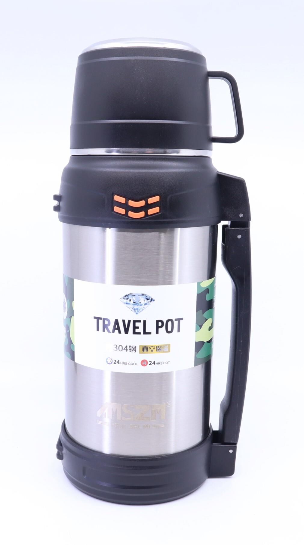 Çift Katmanlı Paslanmaz Çelik Sızdırmaz Termos 1,8 Litre Hacim - Krom