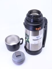 Çift Katmanlı Paslanmaz Çelik Sızdırmaz Termos 1,8 Litre Hacim - Krom