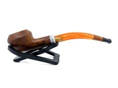 Dapper Bent Rhodesian Briar (Gül Kökü) 9 mm Filtreli El Yapımı Pipo - 3547