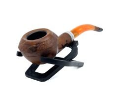 Dapper Bent Rhodesian Briar (Gül Kökü) 9 mm Filtreli El Yapımı Pipo - 3547