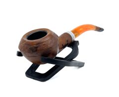 Dapper Bent Rhodesian Briar (Gül Kökü) 9 mm Filtreli El Yapımı Pipo - 3547