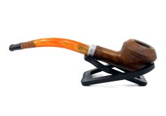 Dapper Bent Rhodesian Briar (Gül Kökü) 9 mm Filtreli El Yapımı Pipo - 3547