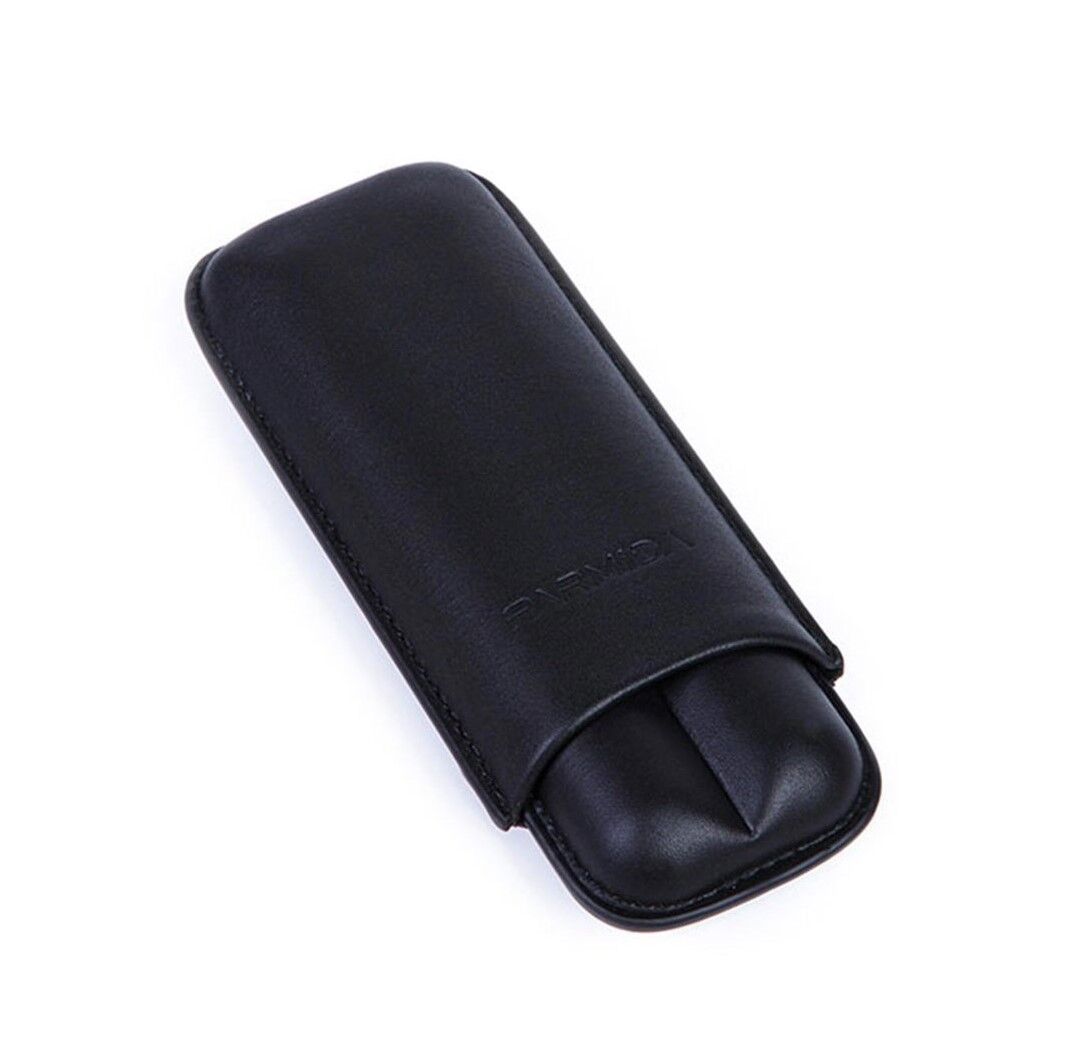 Parmida Deri Puro Kılıfı/Seyahat Humidoru İkili - Siyah