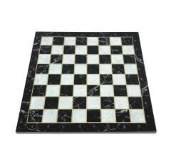 Yenigün Satranç Tahtası Mermer Desenli - Siyah XXL