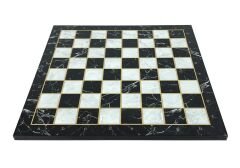 Yenigün Satranç Tahtası Mermer Desenli - Siyah XXL
