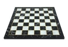Yenigün Satranç Tahtası Mermer Desenli - Siyah XXL