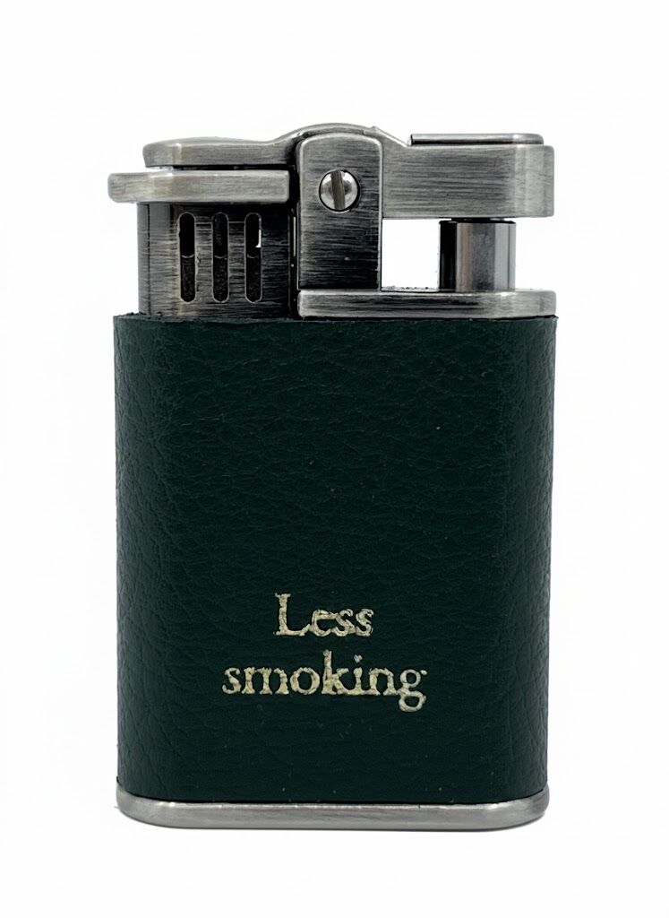 Zenit Less Smoking Deri Kaplama Benzinli Çakmak - Yeşil