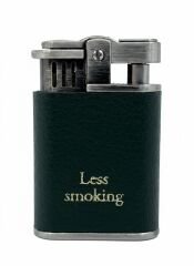 Zenit Less Smoking Deri Kaplama Benzinli Çakmak - Yeşil