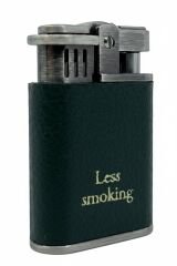 Zenit Less Smoking Deri Kaplama Benzinli Çakmak - Yeşil