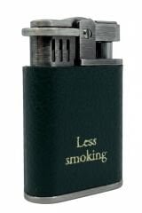 Zenit Less Smoking Deri Kaplama Benzinli Çakmak - Yeşil