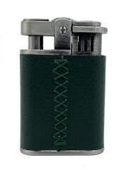 Zenit Less Smoking Deri Kaplama Benzinli Çakmak - Yeşil