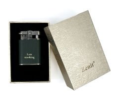 Zenit Less Smoking Deri Kaplama Benzinli Çakmak - Yeşil