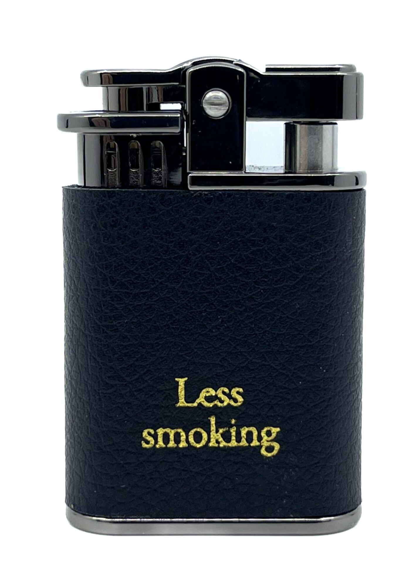 Zenit Less Smoking Deri Kaplama Benzinli Çakmak - Siyah