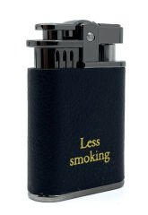 Zenit Less Smoking Deri Kaplama Benzinli Çakmak - Siyah