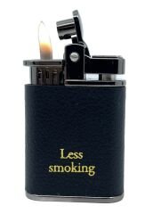 Zenit Less Smoking Deri Kaplama Benzinli Çakmak - Siyah