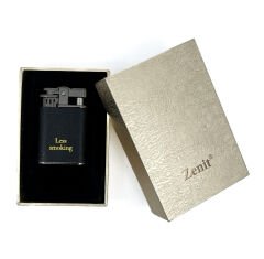 Zenit Less Smoking Deri Kaplama Benzinli Çakmak - Siyah