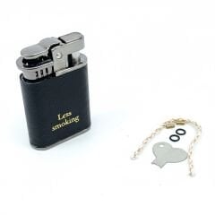 Zenit Less Smoking Deri Kaplama Benzinli Çakmak - Siyah