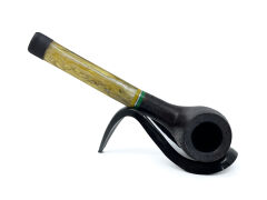 Dapper Half Bent Billiard Briar (Gül Kökü) 9 mm Filtreli El Yapımı Pipo - 3553