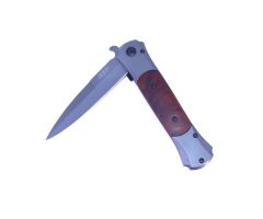 Jeep Katlanır Çakı Ahşap Saplı Klipsli