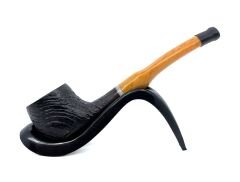 Dapper Half Bent Dublin Briar (Gül Kökü) 9 mm Filtreli El Yapımı Pipo - 3551