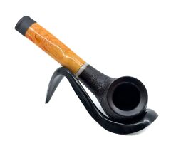 Dapper Half Bent Dublin Briar (Gül Kökü) 9 mm Filtreli El Yapımı Pipo - 3551