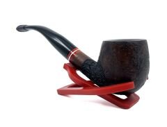 Dapper Bent Apple Briar (Gül Kökü) 9 mm Filtreli El Yapımı Pipo - 3555