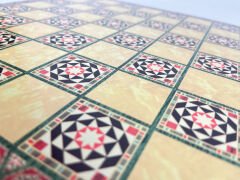 Sedef Desenli Polyester Vernik Kaplama Satranç Tahtası