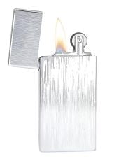 Benzinli Çakmak Krom Slim / Sert Keçe