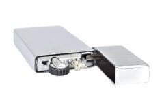 Benzinli Çakmak Krom Slim / Sert Keçe