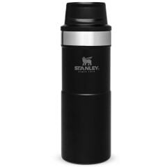 İnce Gövde Classic Trigger-Action Travel Mug 0,35 Litre(12 Oz) - Stanley Klasik Tek El Termos Bardak - Matte Pebble Black