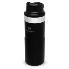 İnce Gövde Classic Trigger-Action Travel Mug 0,35 Litre(12 Oz) - Stanley Klasik Tek El Termos Bardak - Matte Pebble Black