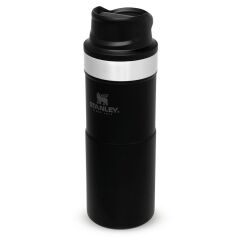 İnce Gövde Classic Trigger-Action Travel Mug 0,35 Litre(12 Oz) - Stanley Klasik Tek El Termos Bardak - Matte Pebble Black