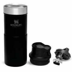İnce Gövde Classic Trigger-Action Travel Mug 0,35 Litre(12 Oz) - Stanley Klasik Tek El Termos Bardak - Matte Pebble Black