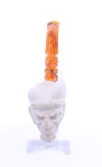 Lületaşı Pipo Doğal Lületaşı El Yapımı Özel Kutulu - Satyr İşlemeli