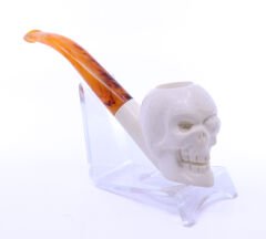 Lületaşı Pipo Doğal Lületaşı El Yapımı Özel Kutulu - Zombi İşlemeli