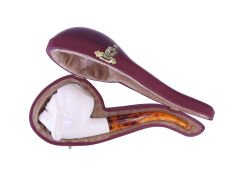 Lületaşı Pipo Doğal Lületaşı El Yapımı Özel Kutulu - Zombi İşlemeli