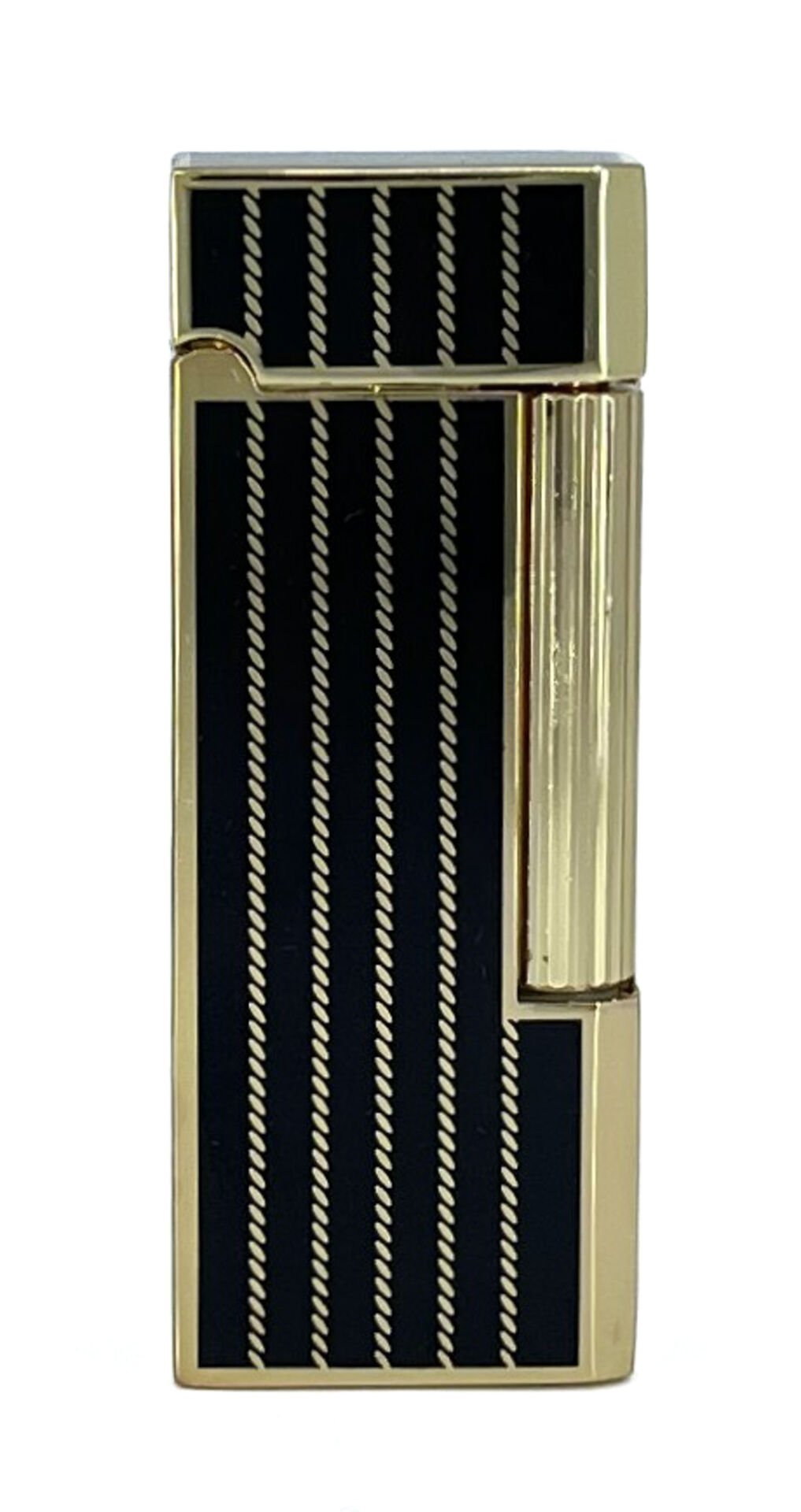 Zenit Altın Renk Şeritli Soft Flame Çakmak - Siyah