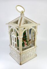 Müzik Çalan Melekler Işıklı ve Müzikli Kar Küresi - Beyaz