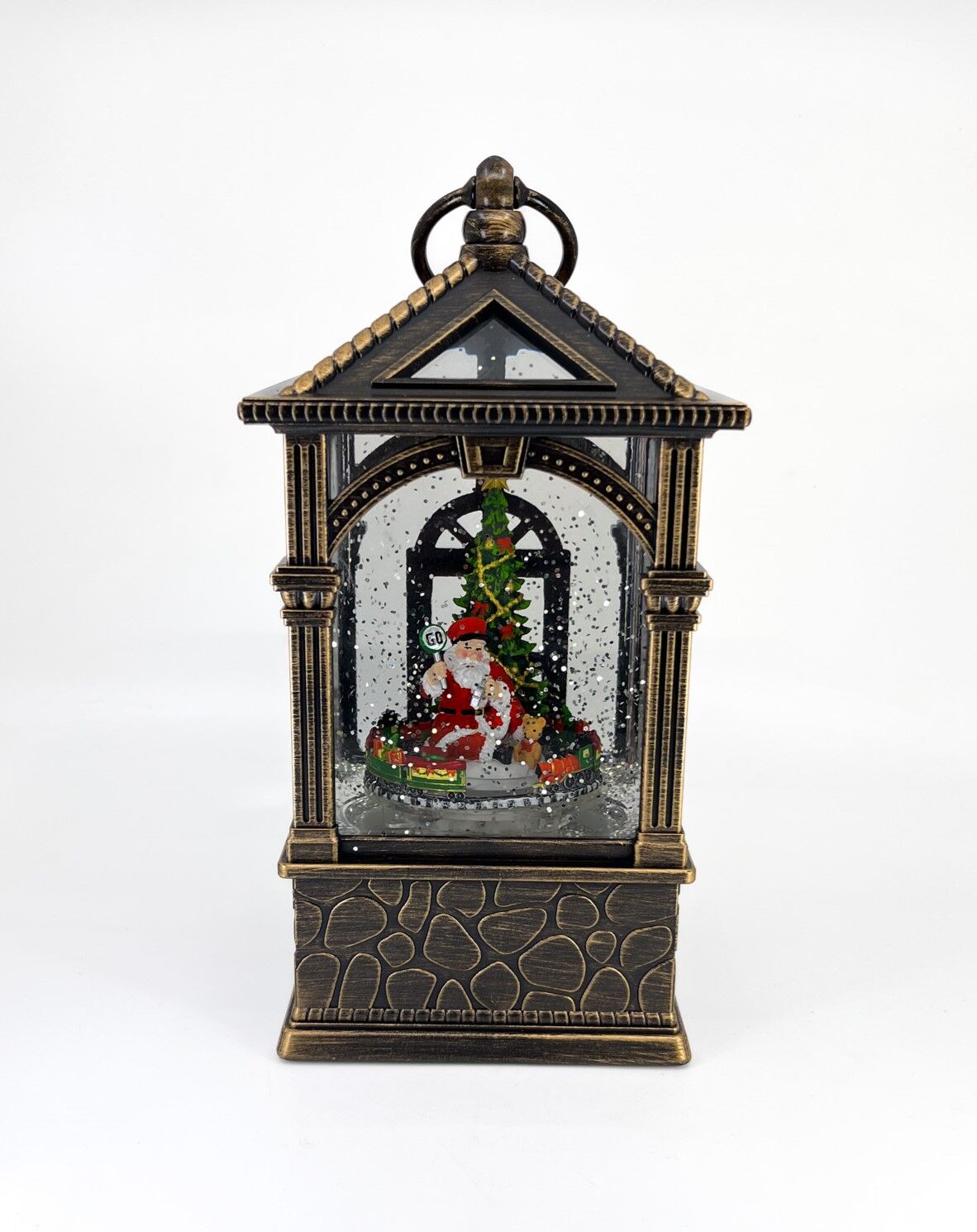 Noel Baba ve Oyuncak Tren Işıklı ve Müzikli Kar Küresi