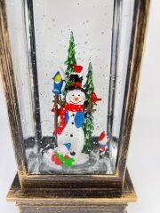 Kardan Adam Işıklı ve Müzikli Kar Küresi