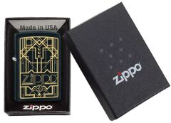 Zippo Art Deco Black Matte Dizayn Çakmak