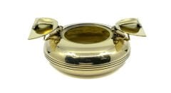 Gemi Çapası Figürlü Saf Pirinç Kapaklı Küllük 8,5 cm