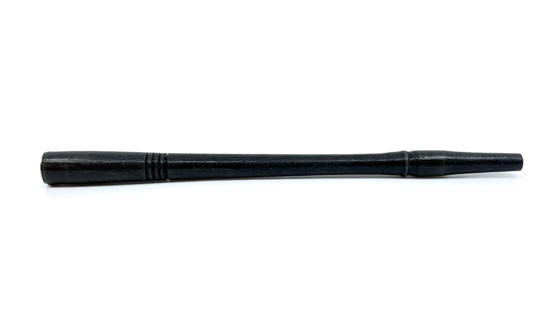 El Yapımı Uzun Slim Ahşap Ağızlık 5 mm - Siyah