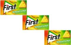 First Sensations Tropikal Meyve Aromalı Şekersiz Tatlandırıcılı Sakız 3'lü Paket