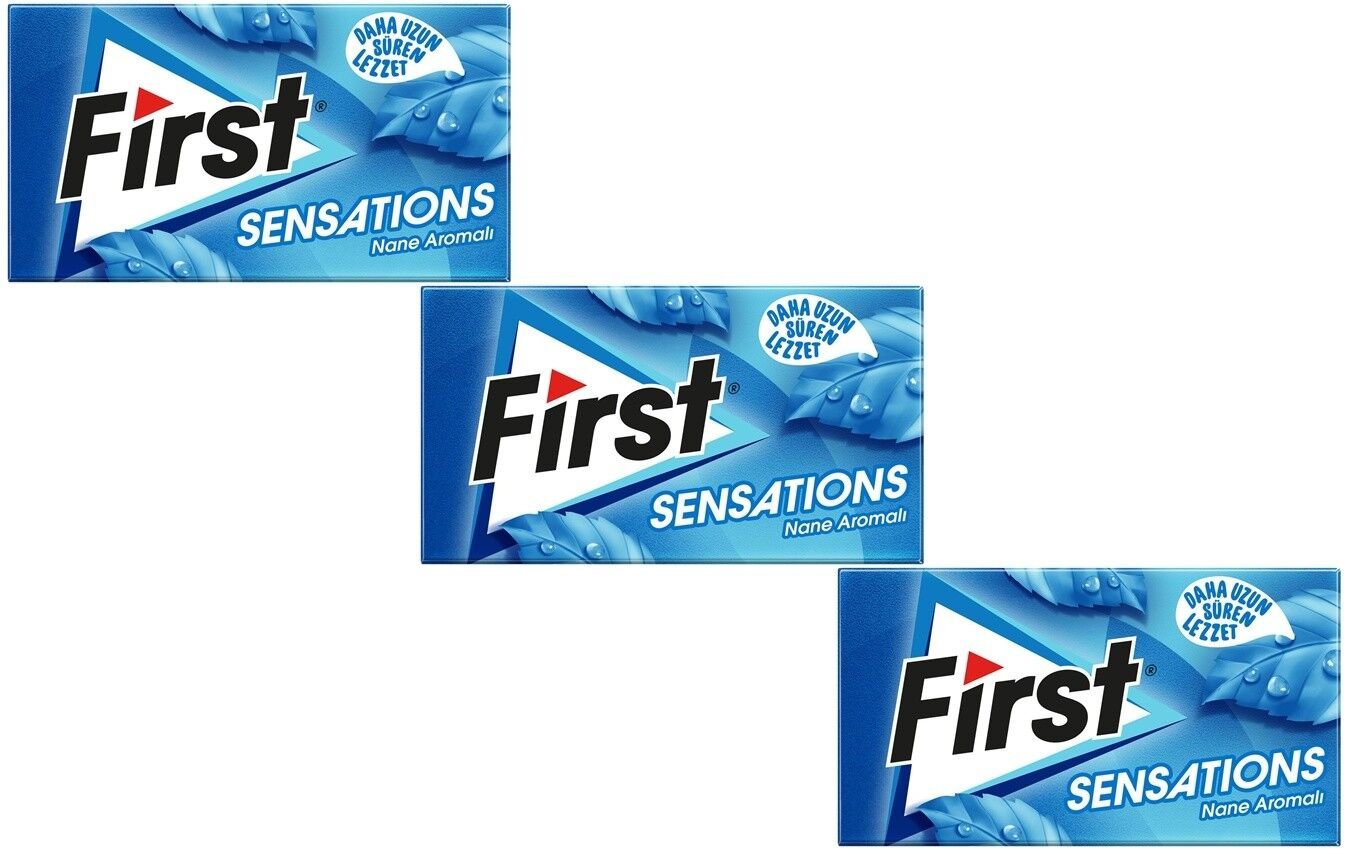 First Sensations Nane Aromalı Şekersiz Tatlandırıcılı Sakız 3'lü Paket