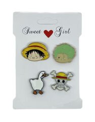 Kamp Çantası - Sırt Çantası - Terlik Süsü Charm Terlik 4'lü Jibbitz Aksesuar Model 4