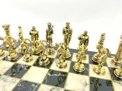 Antik Pers Metal Zamak Satranç Seti