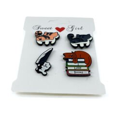 Kamp Çantası - Sırt Çantası - Terlik Süsü Charm Terlik 4'lü Jibbitz Aksesuar Model 2