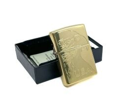 Zippo Amerikan Kartalı High Polish Brass Dizayn Çakmak