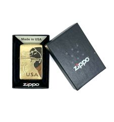 Zippo Amerikan Kartalı High Polish Brass Dizayn Çakmak